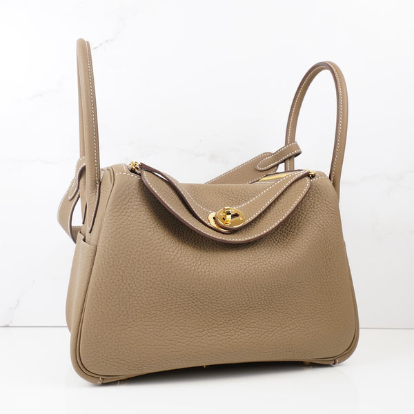 HERMES Lindy 26 Etoupe GHW