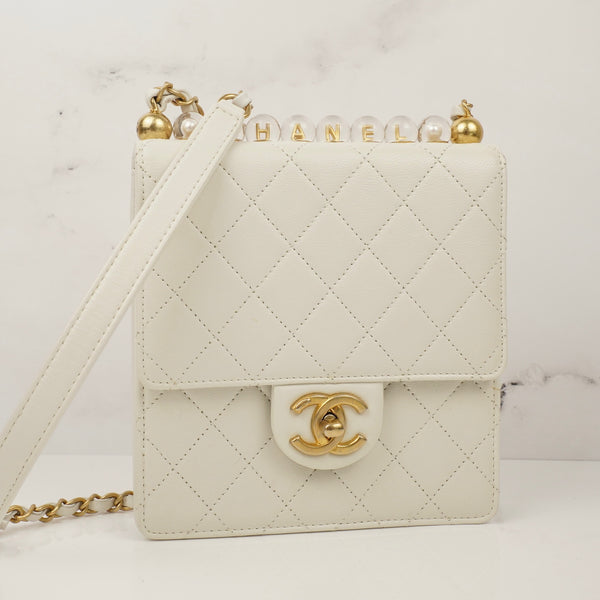 Chanel Small Lambskin Chic Pearls Flap Bag