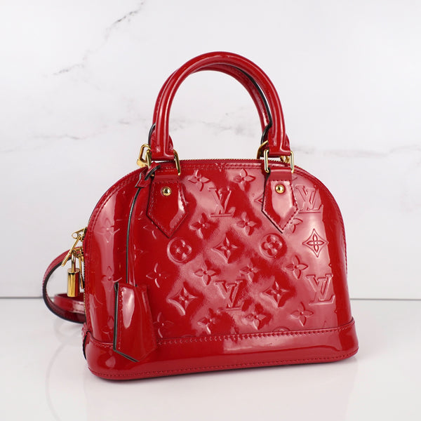 LOUIS VUITTON Vernis Alma BB Cherry