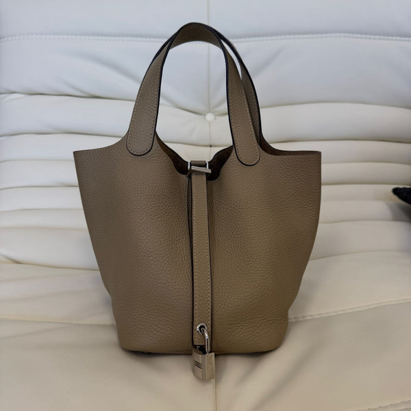 Hermes　Picotin Lock bag 18/PM Beige PHW