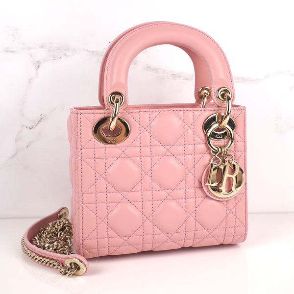 Christian Dior
Mini Lady Dior Bag Melocoton Pink Cannage Lambskin