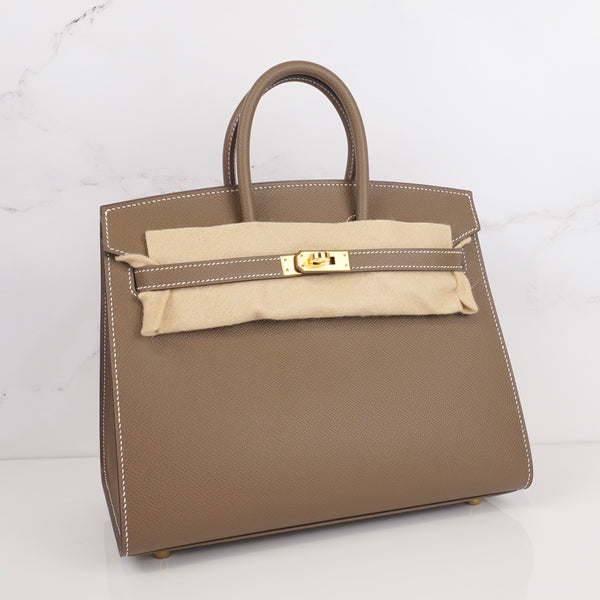 Hermès Birkin 25 Etoupe Epsom Gold Hardware