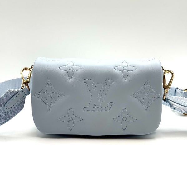 Louis Vuitton Blue Empreinte Pochette Métis Crossbody Bag With Adjustable Strap & Gold Hardware