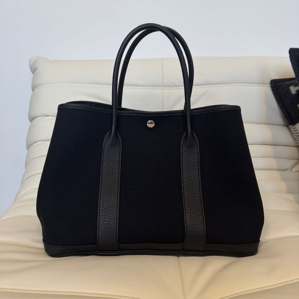 Hermes Toile Vache Country Garden Party 30 Black