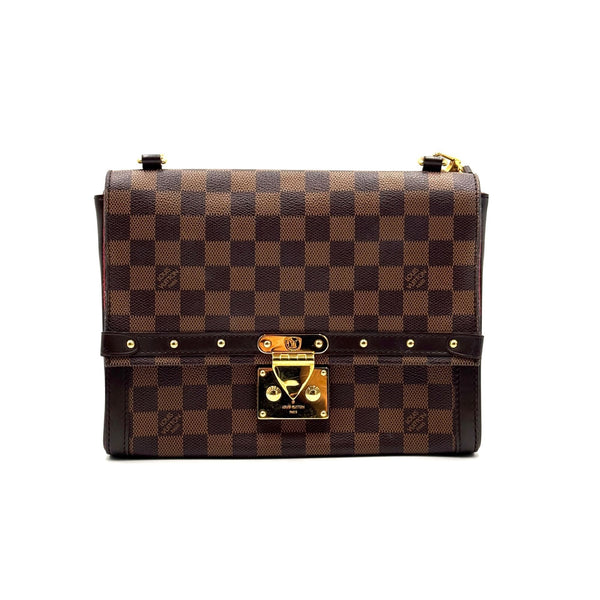 Louis Vuitton Damier Ebene Canvas & Leather Pochette Metis Crossbody Bag With Gold-Tone Hardware