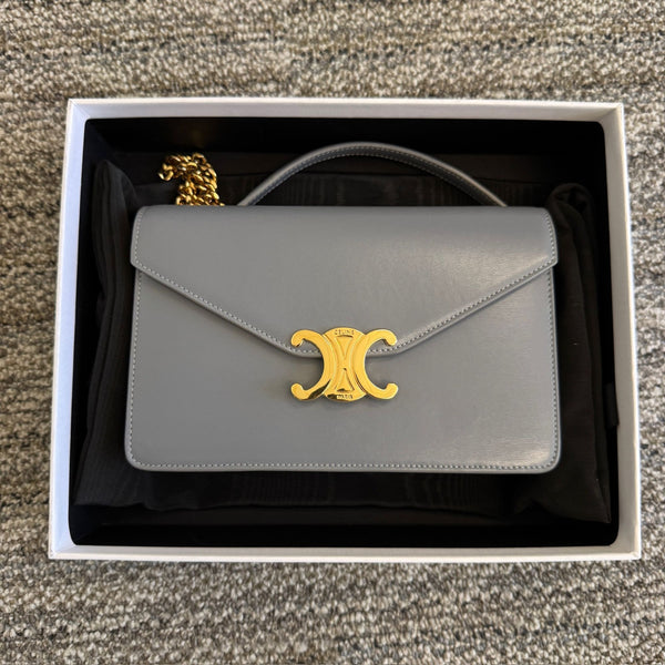 CelineMargo Triomphe Wallet on Chain Leather