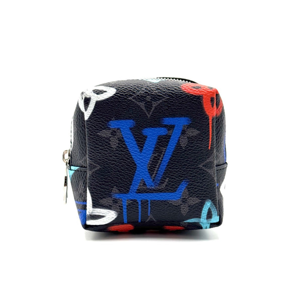 Louis Vuitton Monogram Multicolor Leather Key Pouch Bag With Zipper & Clip