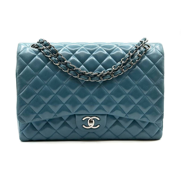 Chanel Classic Single Flap Bag Quilted Lambskin SHW Maxi
