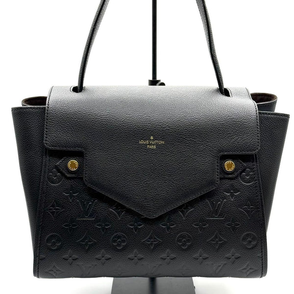 Louis Vuitton Black Empreinte Leather Montaigne MM Tote Bag With Gold Hardware