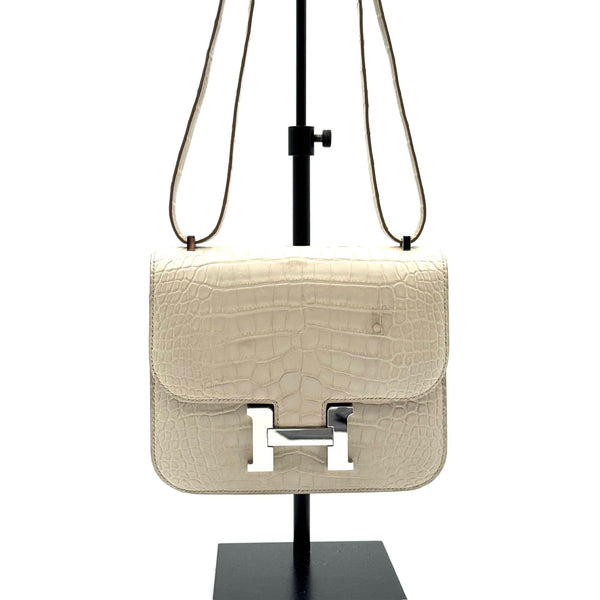 Hermès Constance 18 Beton Matte Alligator Palladium Hardware